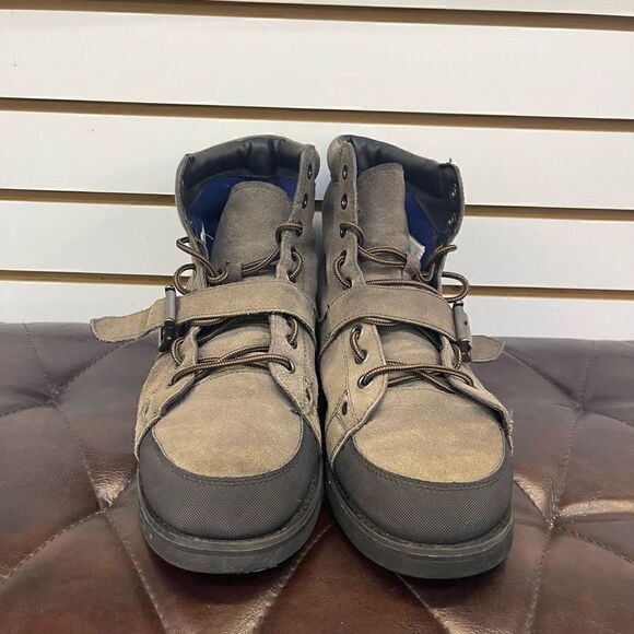 Polo Ralph Lauren Mcalton Boots 11571 Gray Suede Zip Lace up Men's Size 13 D - Picture 3 of 8